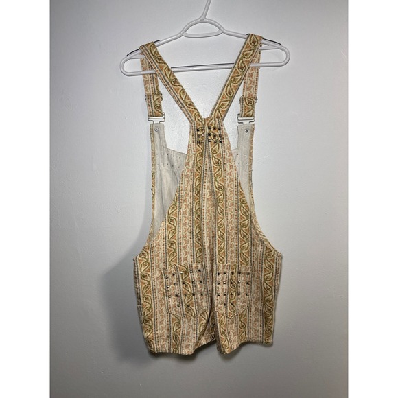 POL Stud‎ Adorned Paisley Print Overall Shorts Womens Small Boho Baggy Festival - Picture 4 of 7
